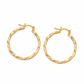 Aretes Candongas Entorchadas Oro Laminado 18k - Miniatura 1