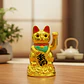 Maneki-Neko Gato Chino de la Fortuna Dorado - Miniatura 2