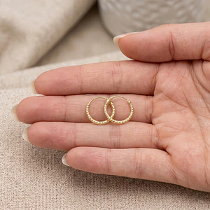 Aretes Candongas Diamantadas Oro Laminado 18k