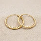 Aretes Candongas Diamantadas Oro Laminado 18k - Miniatura 4