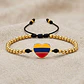 Pulsera Corazón Colombia Acero Dorado y Rodio - Miniatura 3