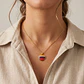 Collar Corazón Colombia Cadena Acero Dorado y Rodio - Miniatura 2
