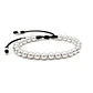 Pulsera de Plata Ley 925 Italiana (Balines 6mm) - Miniatura 1