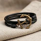 Pulsera con Ancla y Cuero Natural - Miniatura 6
