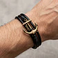 Pulsera con Ancla y Cuero Natural - Miniatura 5