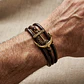 Pulsera con Ancla y Cuero Natural - Miniatura 2