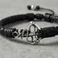 Pulsera Ancla con Cuero Trenzado - Miniatura 4