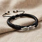 Pulsera Alas con Cuero Trenzado  - Miniatura 3