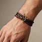 Pulsera Arco y Flecha Cupido con Cuero Trenzado  - Miniatura 2