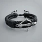Pulsera Arco y Flecha Cupido con Cuero Trenzado Doble - Miniatura 4