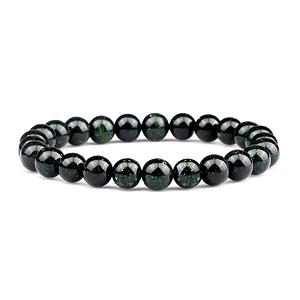 Pulsera de Piedra Lluvia Esmeralda 8mm