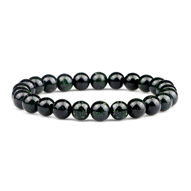 Pulsera de Piedra Lluvia Esmeralda 8mm 1