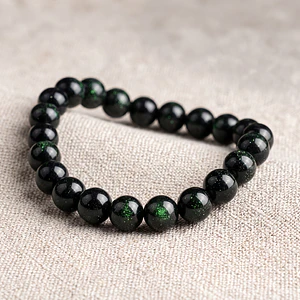 Pulsera de Piedra Lluvia Esmeralda 8mm