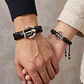 Pulseras para Parejas con Anclas Cuero Trenzado - Miniatura 2