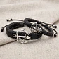 Pulseras para Parejas con Anclas Cuero Trenzado - Miniatura 3