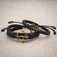 Pulseras para Parejas Anclas Cuero Trenzado - Miniatura 3