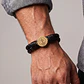 Pulsera San Benito de Abad Cuero Trenzado Acero - Miniatura 4