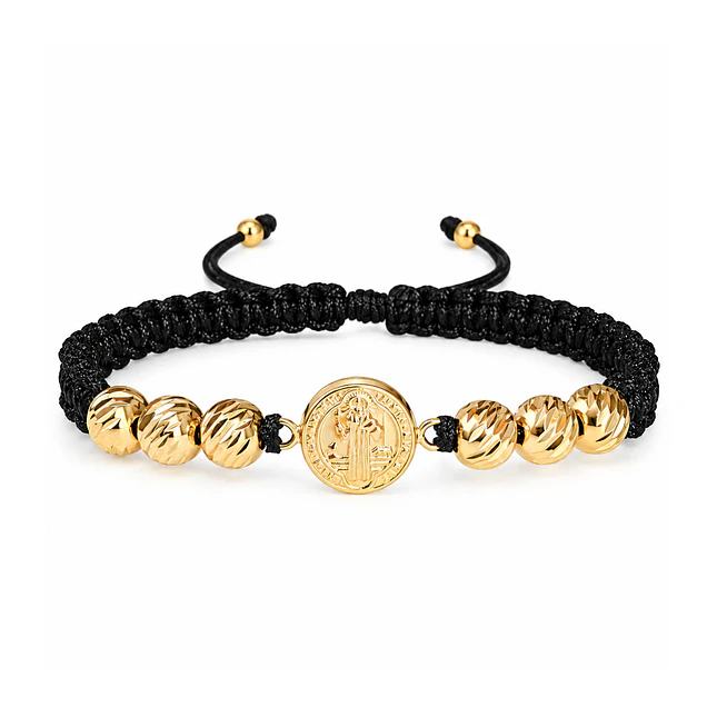 Pulsera San Benito de Abad Oro Laminado 18k Diamantado 1