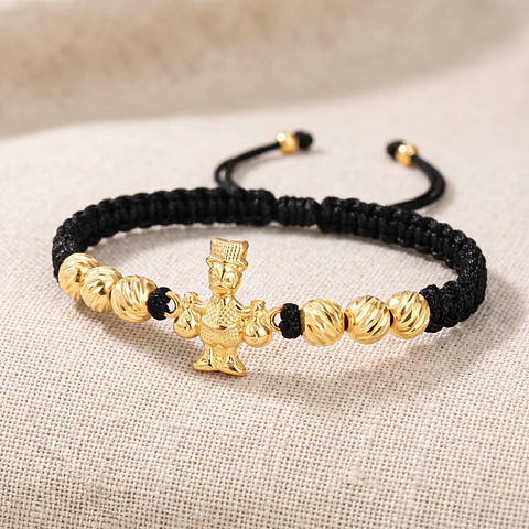 Pulsera Pato de la Fortuna Oro Laminado 18k Diamantado