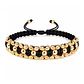 Pulsera Tejida Balines Oro Laminado 18k Diamantados - Miniatura 1