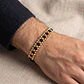 Pulsera Tejida Balines Oro Laminado 18k Diamantados - Miniatura 2
