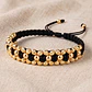 Pulsera Tejida Balines Oro Laminado 18k Diamantados - Miniatura 3