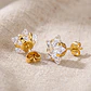 Topos Aretes Estrella Cristal Mini Oro Laminado 18k - Miniatura 4