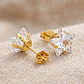 Topos Aretes Estrella Cristal Mini Oro Laminado 18k - Miniatura 6