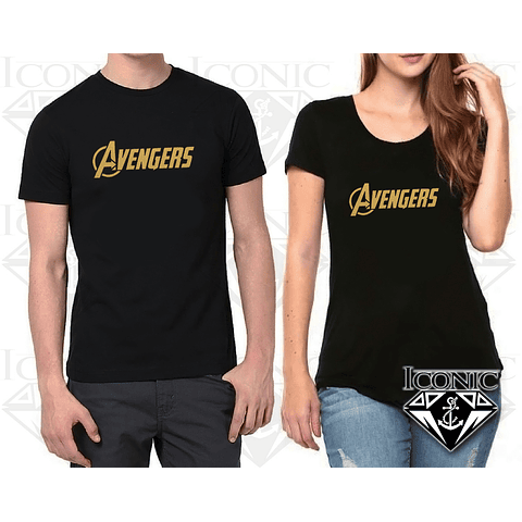 Par de Camisetas Avengers para Pareja