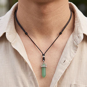Collar Ajustable Péndulo Piedra Jade