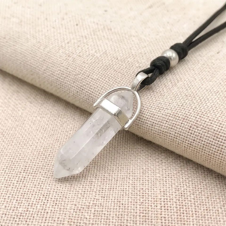 Collar Ajustable Péndulo Cuarzo Cristal 3