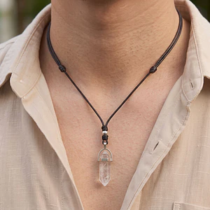 Collar Ajustable Péndulo Cuarzo Cristal