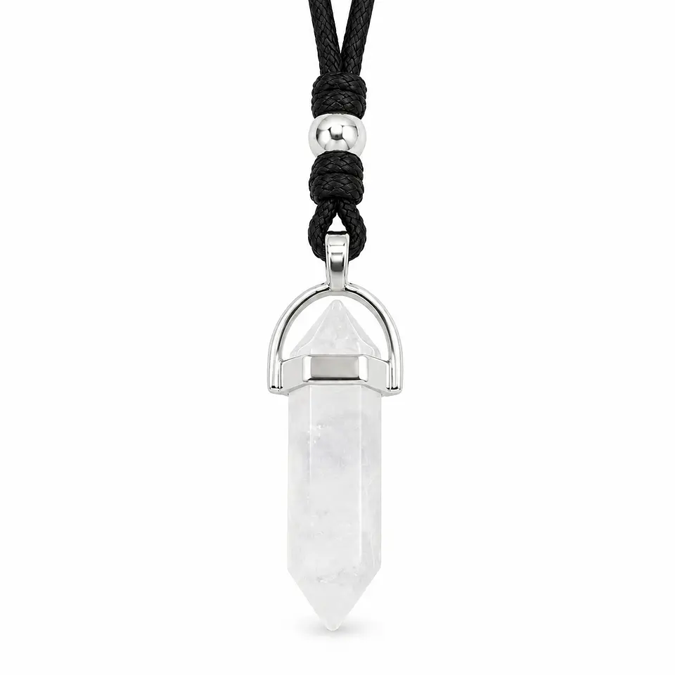 Collar Ajustable Péndulo Cuarzo Cristal 1