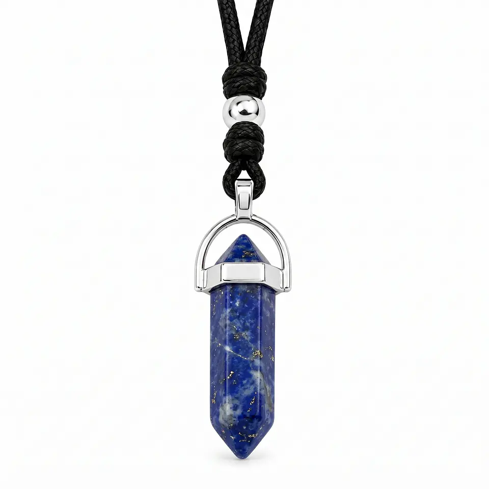 Collar Ajustable Péndulo Lapislázuli 1