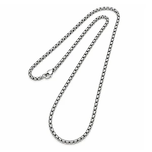 Cadena de Acero Estilo Veneciana Plateada 3mm x 60cm