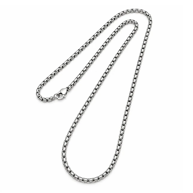Cadena de Acero Estilo Veneciana Plateada 3mm x 60cm 1