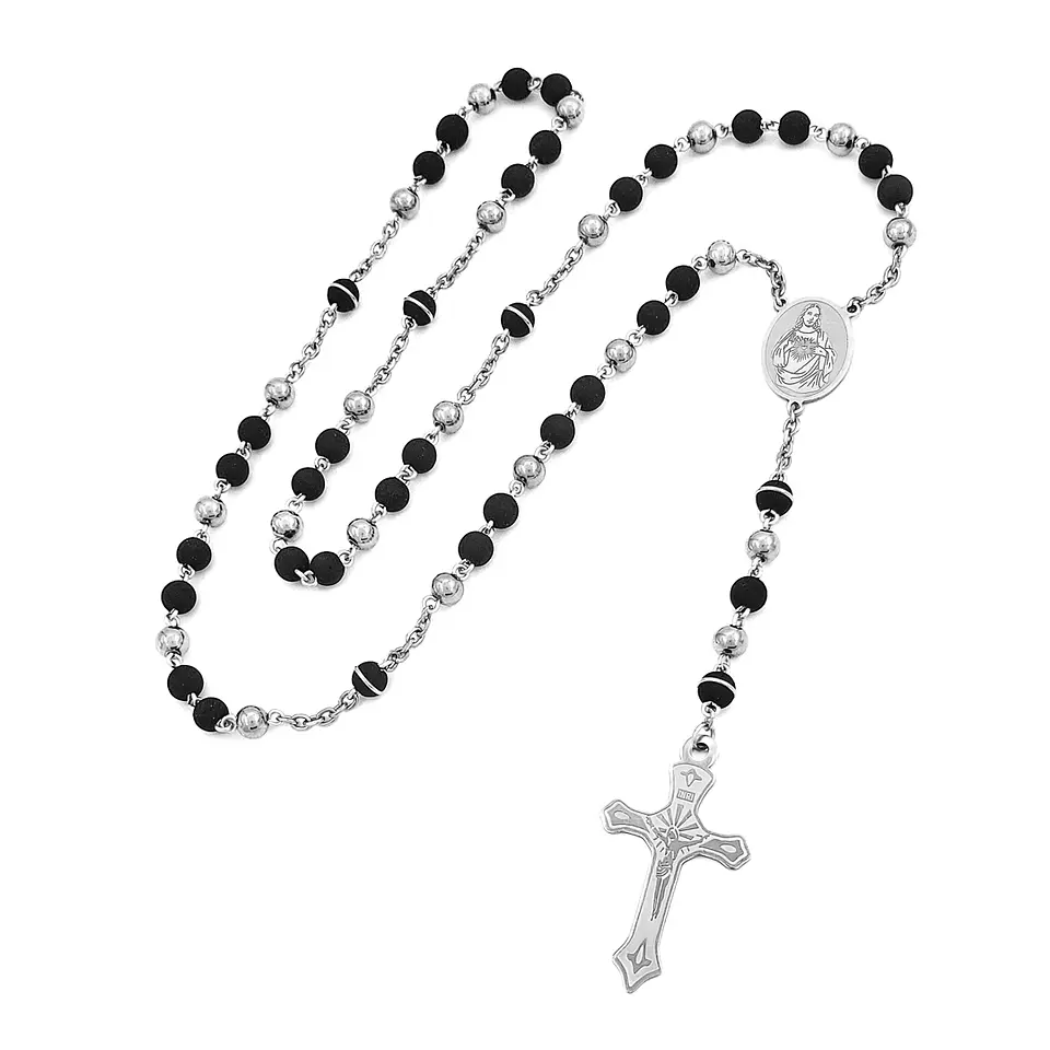 Rosario Camándula Neopreno Acero Inoxidable 6mm 3