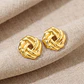 Topos Aretes Nudo Entrelazado Acero Inoxidable Dorado - Miniatura 3