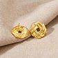 Topos Aretes Nudo Entrelazado Acero Inoxidable Dorado - Miniatura 4