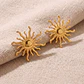 Topos Aretes Sol Acero Inoxidable Dorado - Miniatura 3