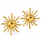 Topos Aretes Sol Acero Inoxidable Dorado - Miniatura 1