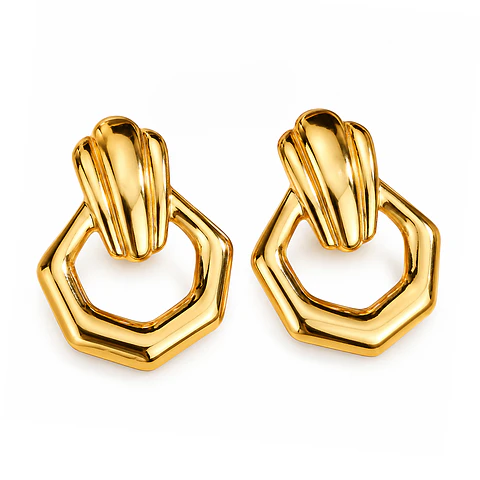 Topos Aretes Hexagonales Acero Inoxidable Dorado