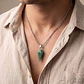 Collar Péndulo Piedra Aventurina Verde con Cadena de Acero - Miniatura 2