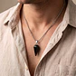 Collar Péndulo Piedra Ónix Negro con Cadena Acero - Miniatura 2