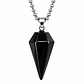 Collar Péndulo Piedra Ónix Negro con Cadena Acero - Miniatura 1