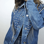 Chaqueta Jean Denim Flecos