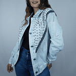 Chaqueta Jean Denim Flecos