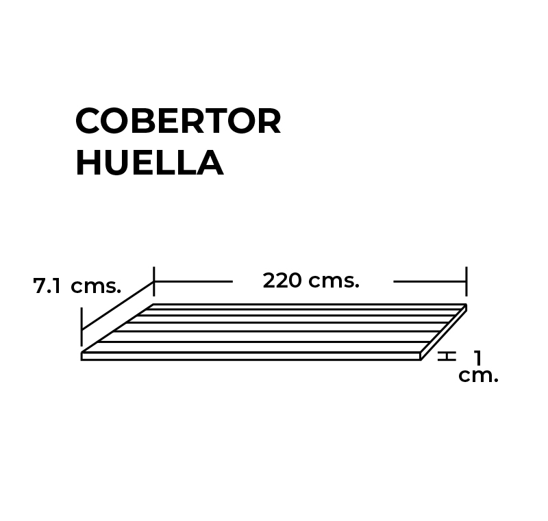 Cobertor Huella Gris Classic 71mm x 10mm x 2200mm  
