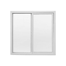 Ventana Vidrio Simple Corredera 100cm x 100cm Blanco 