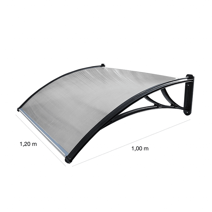 Alero Listo 1.00x1.20 mts Transparente	 1